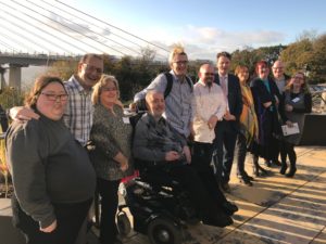 SDSS Membership representatives in front of the Queensferry Crossing